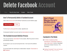 Tablet Screenshot of deletefacebook.com